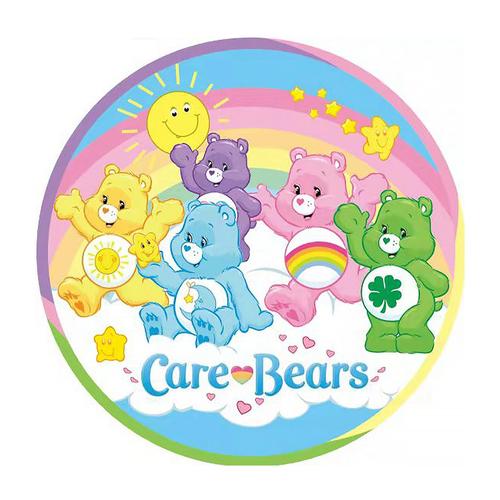 爱心熊纸盘桌布 carebears生日派对拉旗护理熊气球三角拉旗邀请卡